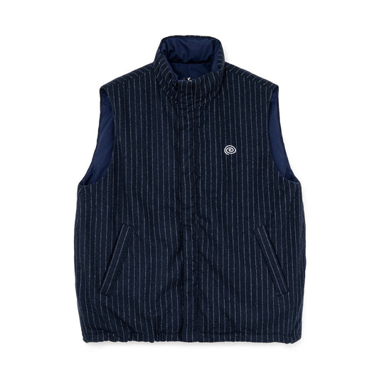 SOL  Pin-Stripe Padded Vest NAVY