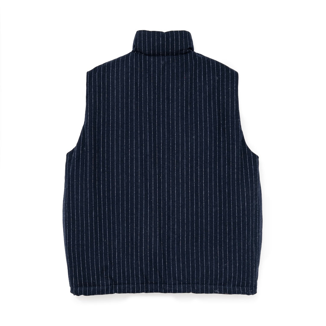SOL  Pin-Stripe Padded Vest NAVY