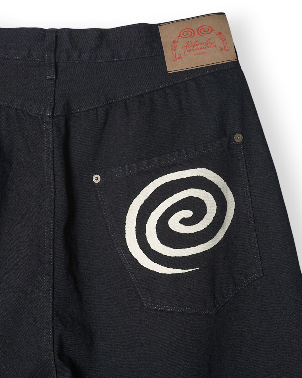 refomed. “GuruGuru” FRESH MAN DENIM PANTS BLACK